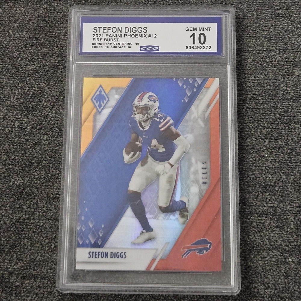 2021 Panini Phoenix - Stefon Diggs #12 Fire Burst - Gem Mint 10 Buffalo Bills